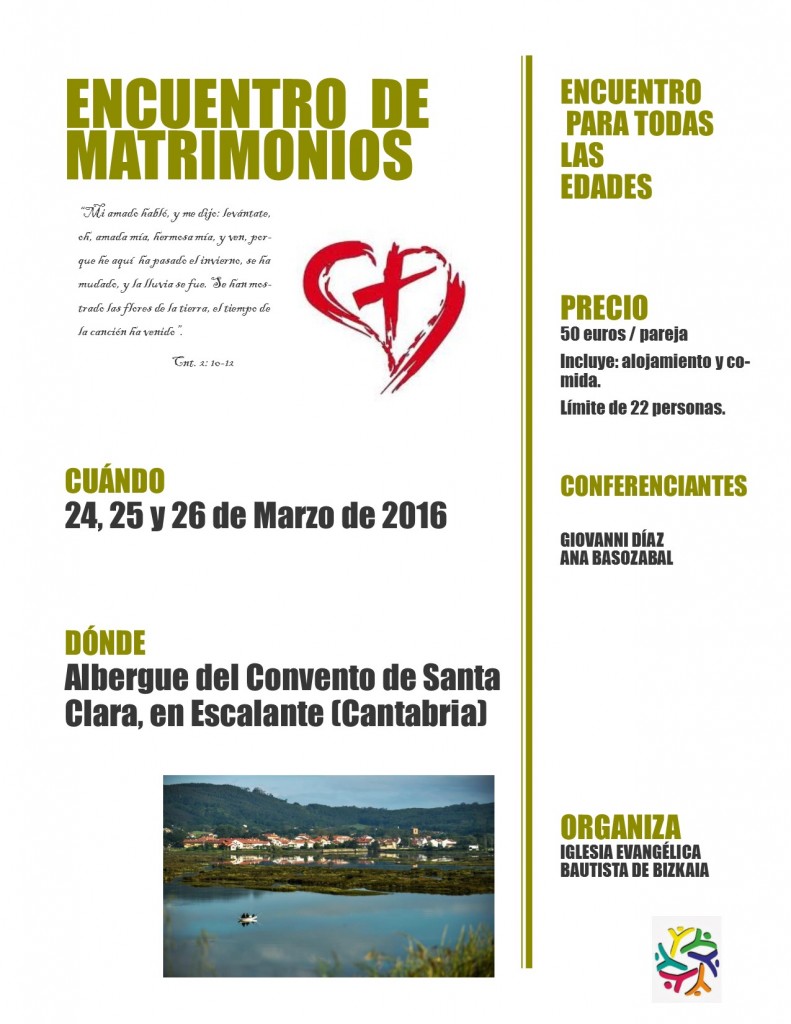 Cartel Encuentro Matrimonios Marzo 2016
